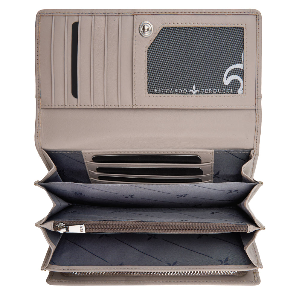 Portefeuille femme, large, RFID