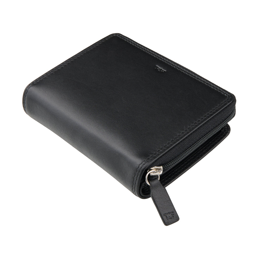 Portefeuille zippé pour femme, RFID