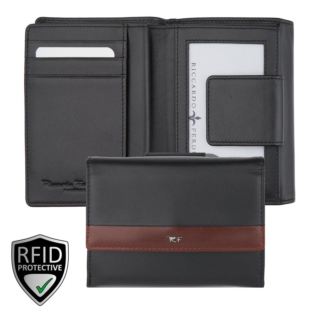 Portefeuille zippé pour femme, RFID