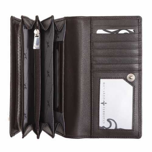 Portefeuille femme, large, RFID