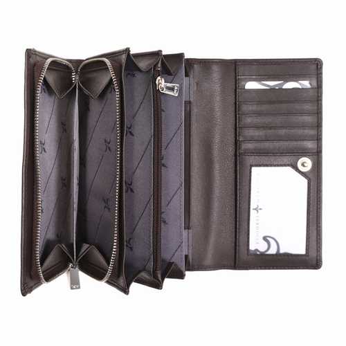 Portefeuille femme, large, RFID