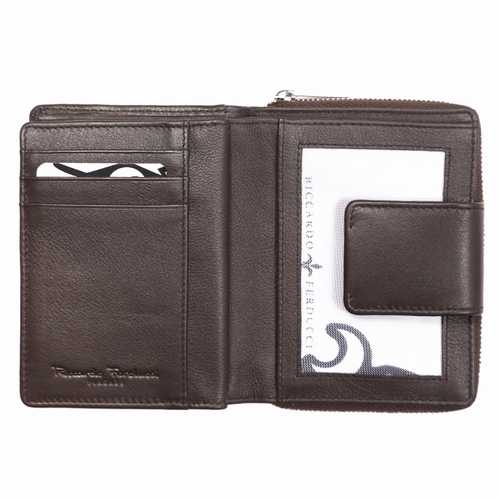 Portefeuille zippé pour femme, RFID