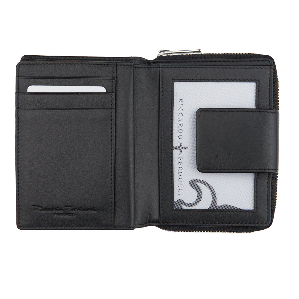 Portefeuille zippé pour femme, RFID