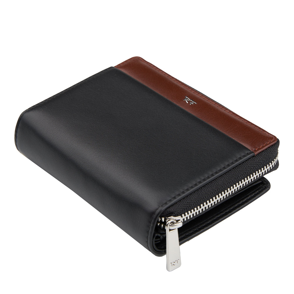 Portefeuille zippé pour femme, RFID