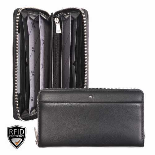 Portefeuille femme, large, RFID