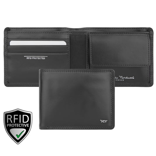 Herren Geldbörse m. RV im Notenfach, RFID