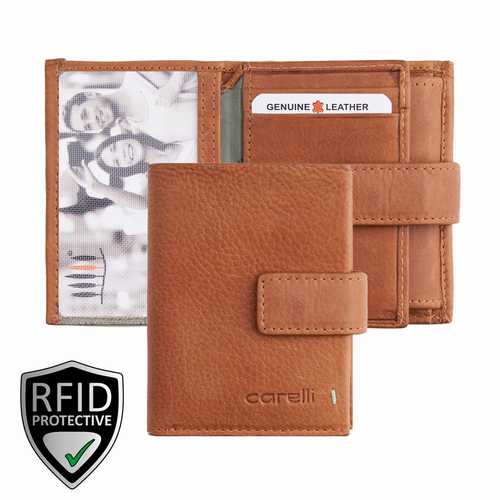 Unisex Geldbörse, klein mit Lasche, RFID