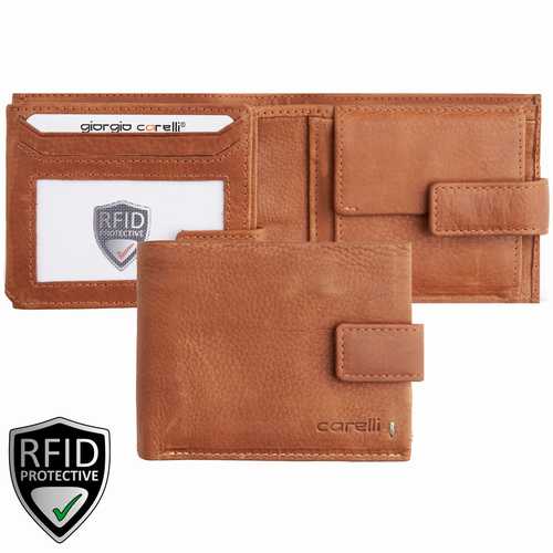Herren Geldbörse, RV-Fach u. Lasche, RFID