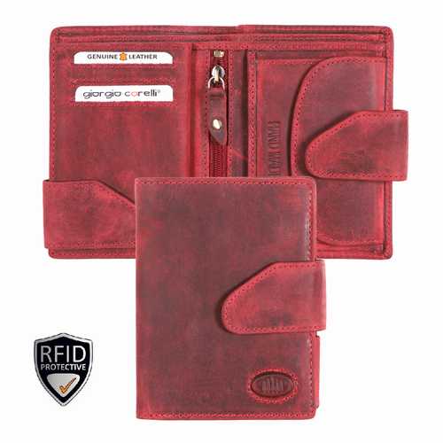 Unisex Geldbörse mit Lasche, RFID