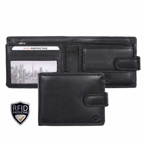 Herren Geldbörse m. RV im Notenfach, RFID