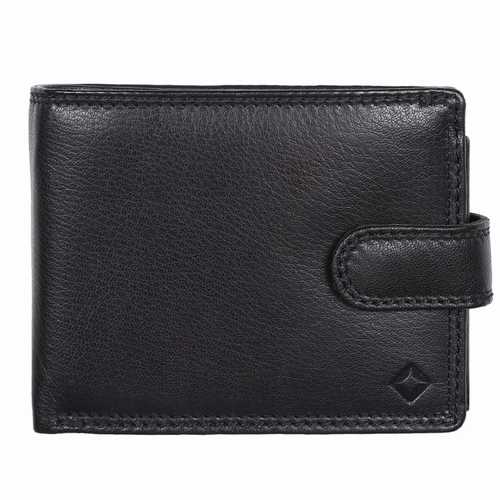 Portefeuille homme avec fermeture éclair dans le compartiment à billets, RFID