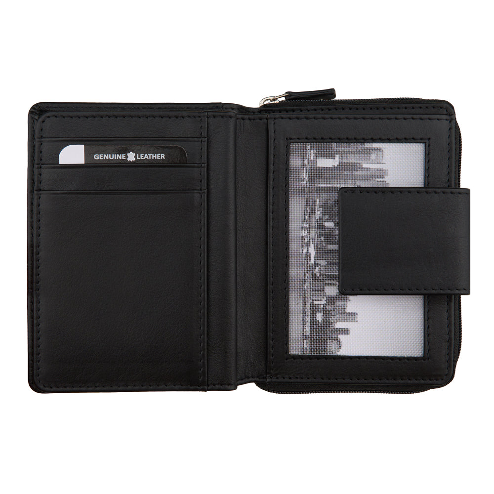 Portefeuille zippé pour femme, RFID