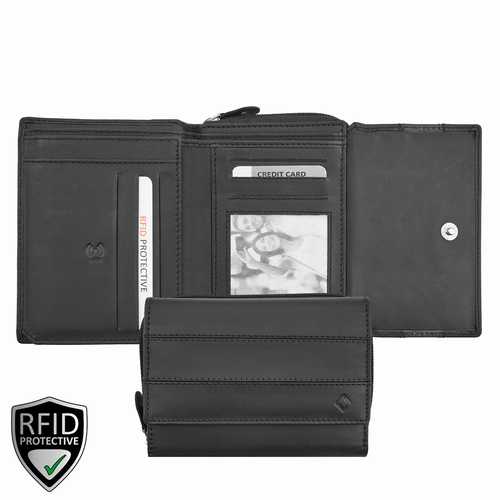 Damen Reißverschluss-Börse, RFID