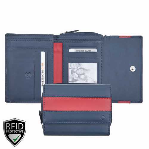 Damen Reißverschluss-Börse, RFID