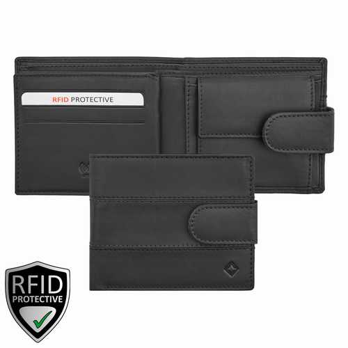Herren Geldbörse mit Lasche, RFID