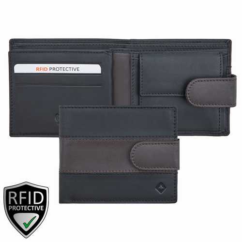 Herren Geldbörse mit Lasche, RFID