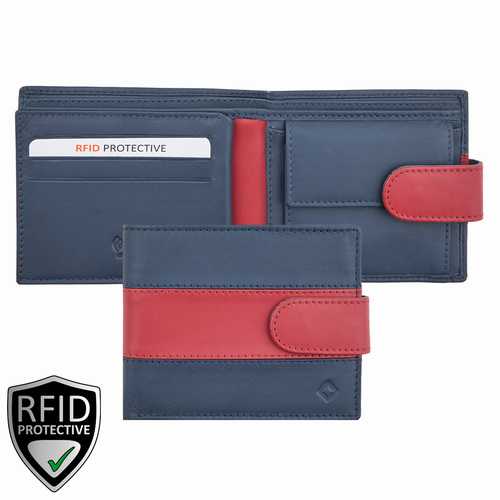 Herren Geldbörse mit Lasche, RFID