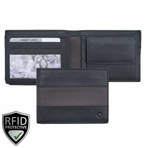 Herren Geldbörse m. RV im Notenfach, RFID