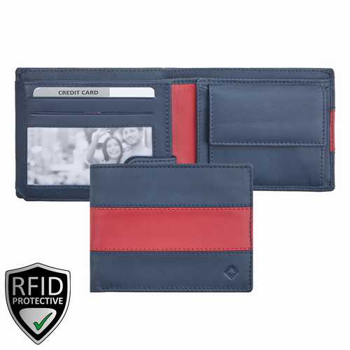 Herren Geldbörse m. RV im Notenfach, RFID