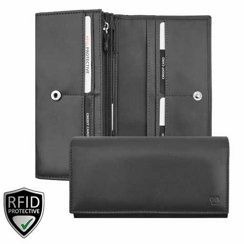 Portefeuille femme, large, RFID