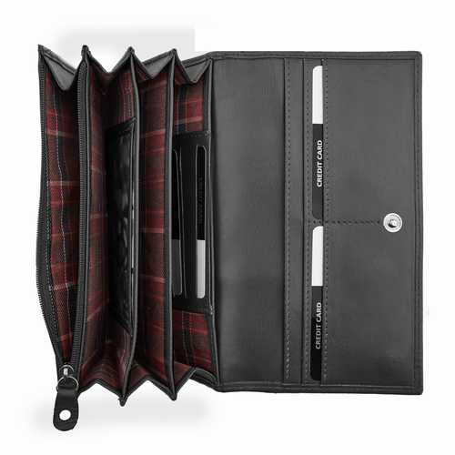 Portefeuille femme, large, RFID