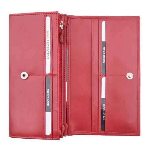 Portefeuille femme, large, RFID