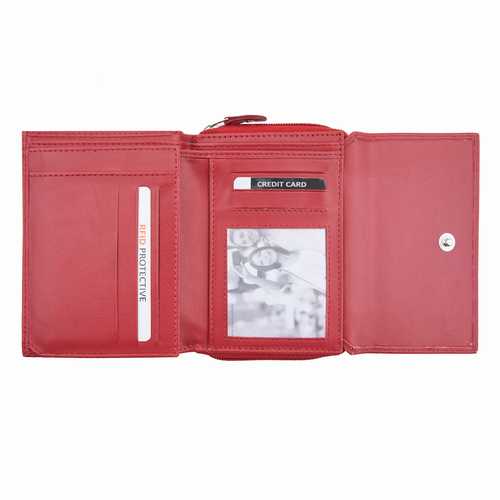 Portefeuille zippé pour femme, RFID