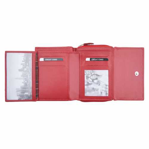 Portefeuille zippé pour femme, RFID